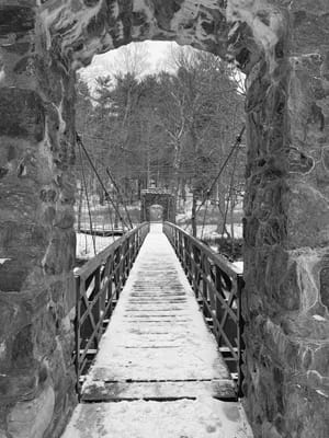Stockbridge Massachusetts Laura's Tower winter snow Ice gGen trail