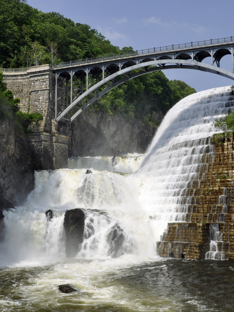 waterfall over stairs croton new york